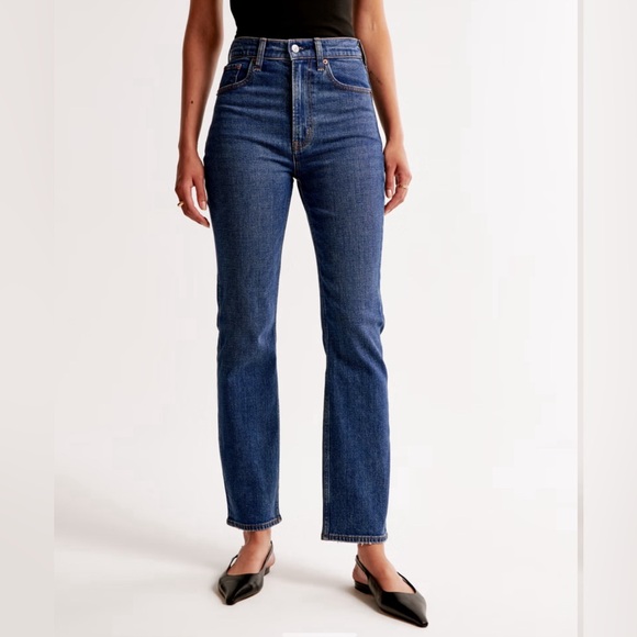 Abercrombie Ankle Straight Ultra High Rise Jeans - Picture 1 of 6